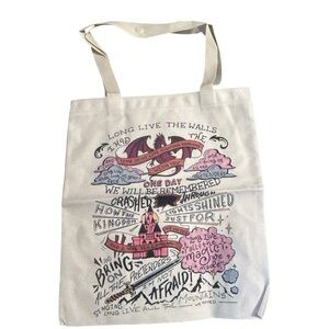 Long Live Lyrics Tote Bag Canvas‎ Shoulder Bag Handbag